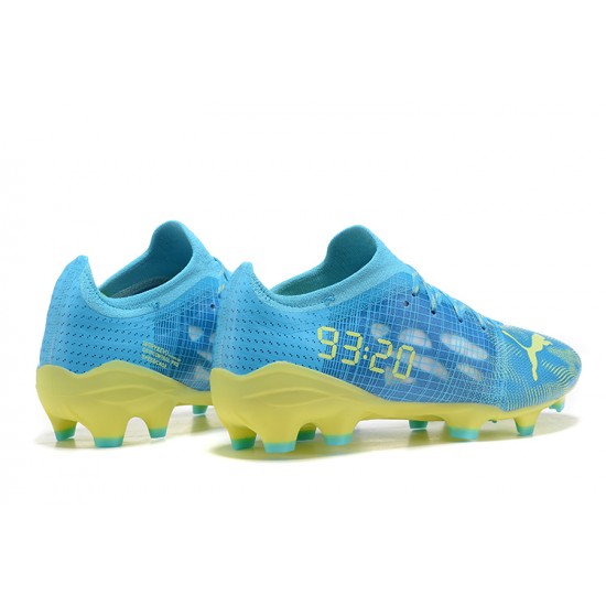 Puma ultra 1.4 FG Low Blue Yellow And Green Men Football Boots