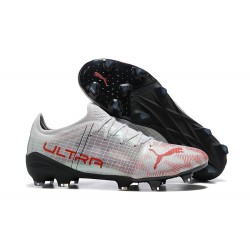 Puma ultra 1.4 FG Low White Black And Red Men Football Boots