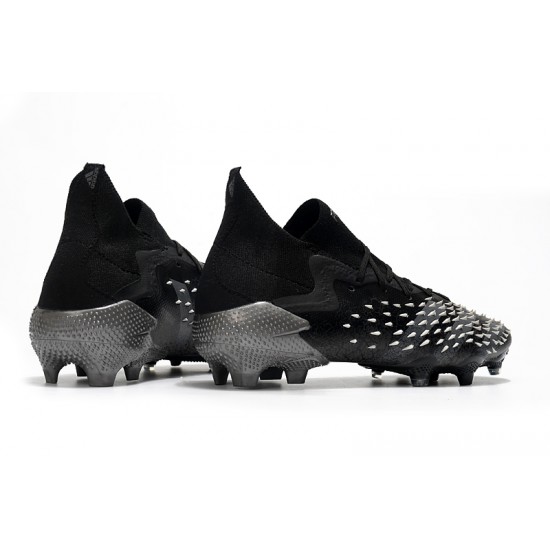 Adidas Predator Freak.1 FG Black Wite Silver Football Boots