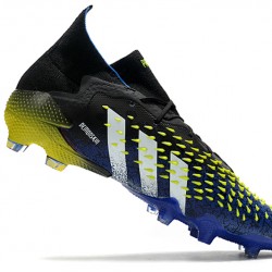 Adidas Predator Freak.1 FG Black Yellow With Blue White Football Boots