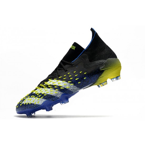 Adidas Predator Freak.1 FG Black Yellow With Blue White Football Boots