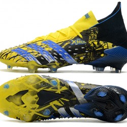Adidas Predator Freak.1 FG Black And Blue Yellow Football Boots