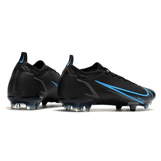 Nike Mercurial Vapor 8 Elite FG Low Black Blue Men Football Boots