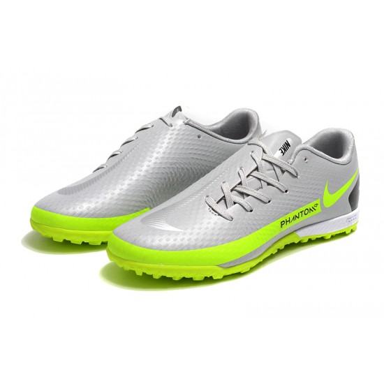 Nike Phantom GT TF Low Silver Green Football Boots