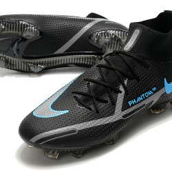 Nike Phantom GT2 Elite DF FG Mid Black Blue Football Boots