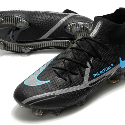 Nike Phantom GT2 Elite DF FG Mid Black Blue Football Boots