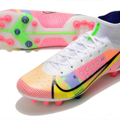 Nike Superfly 8 Elite AG Mid Pink Green Grey Football Boots