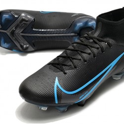 Nike Superfly 8 Elite FG Black Blue Men Football Boots