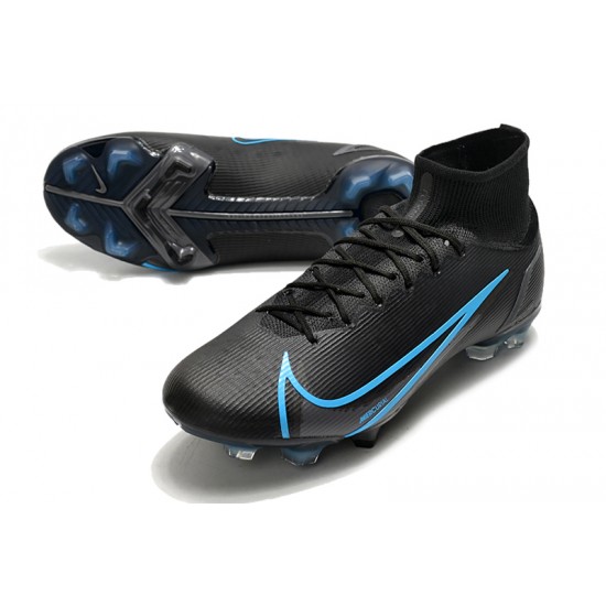 Nike Superfly 8 Elite FG Black Blue Men Football Boots