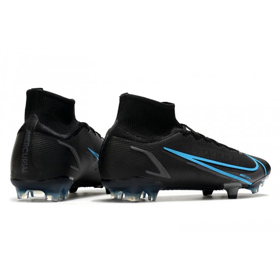 Nike Superfly 8 Elite FG Black Blue Men Football Boots