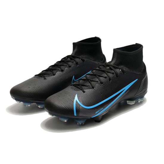 Nike Superfly 8 Elite FG Black Blue Men Football Boots