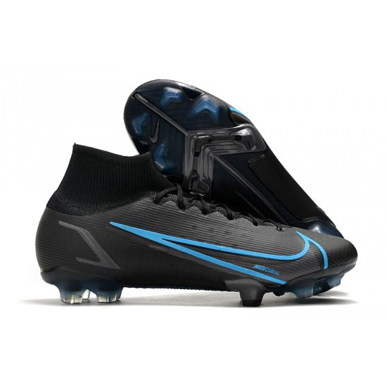 Nike Superfly 8 Elite FG Black Blue Men Football Boots