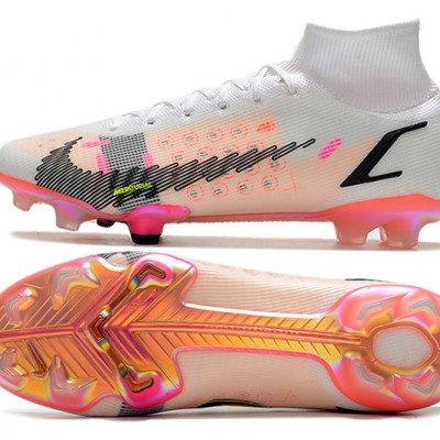 Nike Superfly 8 Elite FG Mid White Black Orange Football Boots
