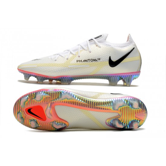 Nike Phantom GT2 Elite DF FG Low Beige White Black Football Boots