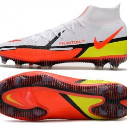 Nike Phantom GT2 Elite DF FG Mid White Orange Black Football Boots